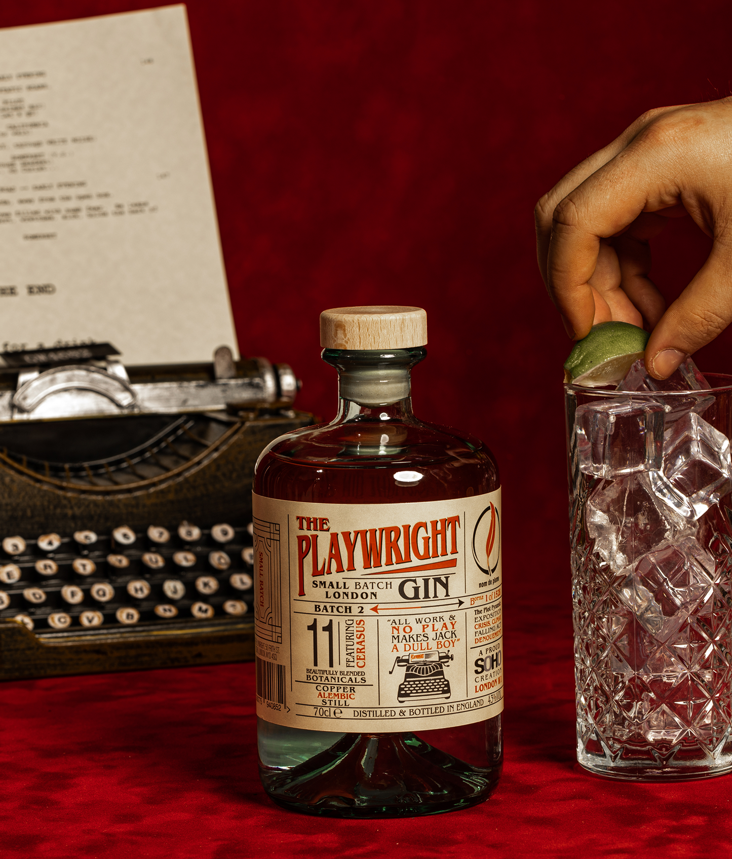 Playwright Gin Bottle (70cl)